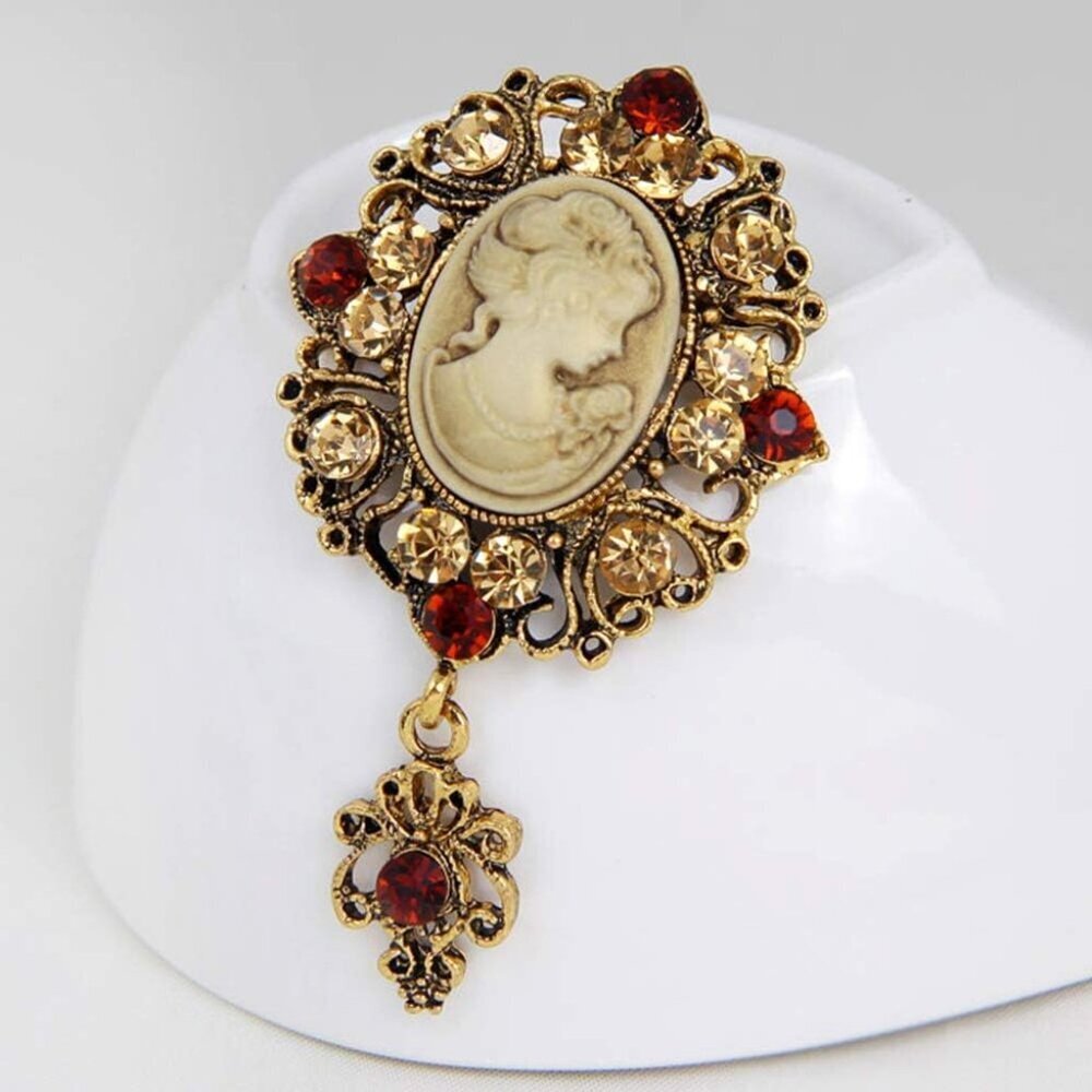 4Pcs Brooch Lot with Large Big Size Rhinestone Crystal Fashion Jewelry - Picture 5 of 9